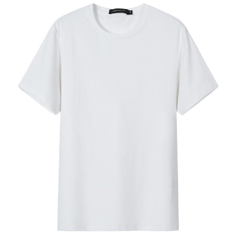 白色男T恤潮牌短袖男装体恤修身夏季情侣上衣圆领纯色男士半袖