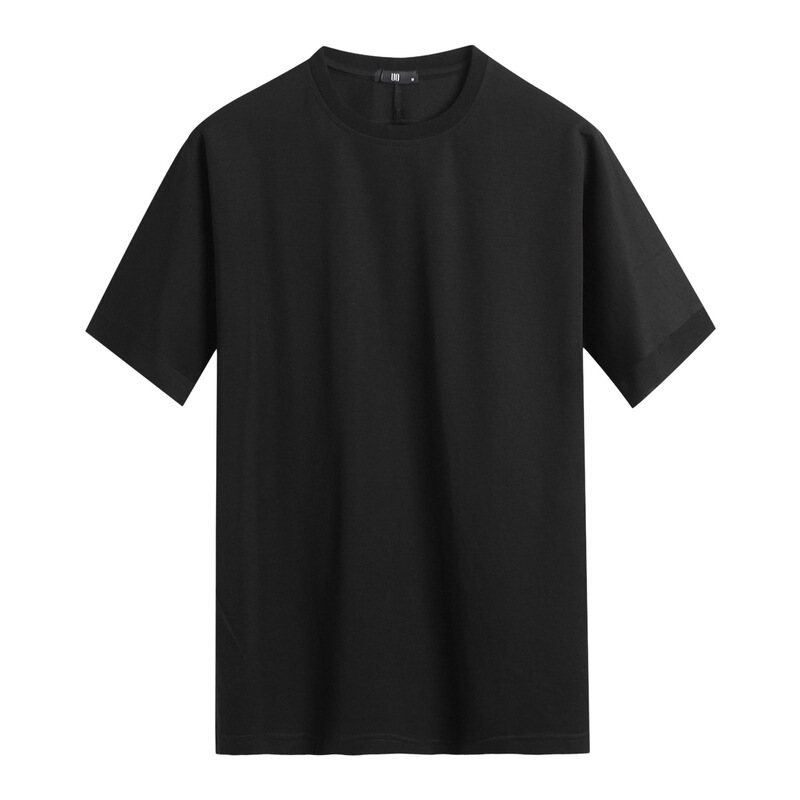 [商场同款]男装2018新品夏季男士黑色宽松廓形五分袖T恤男潮黑色