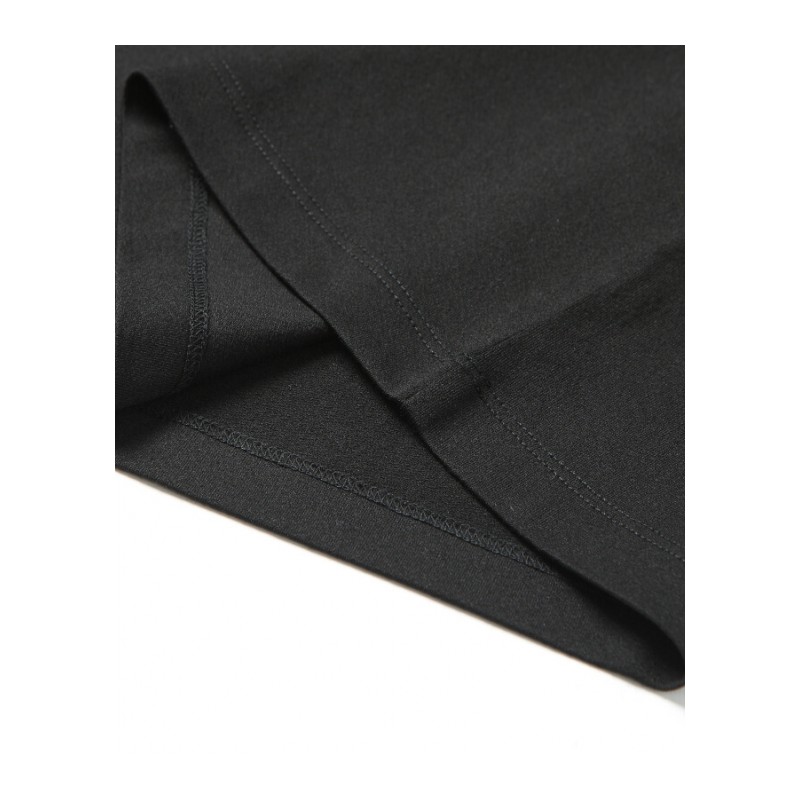 [商场同款]男装2018夏季新品男士黑色贴布圆领短袖T恤男潮流黑色