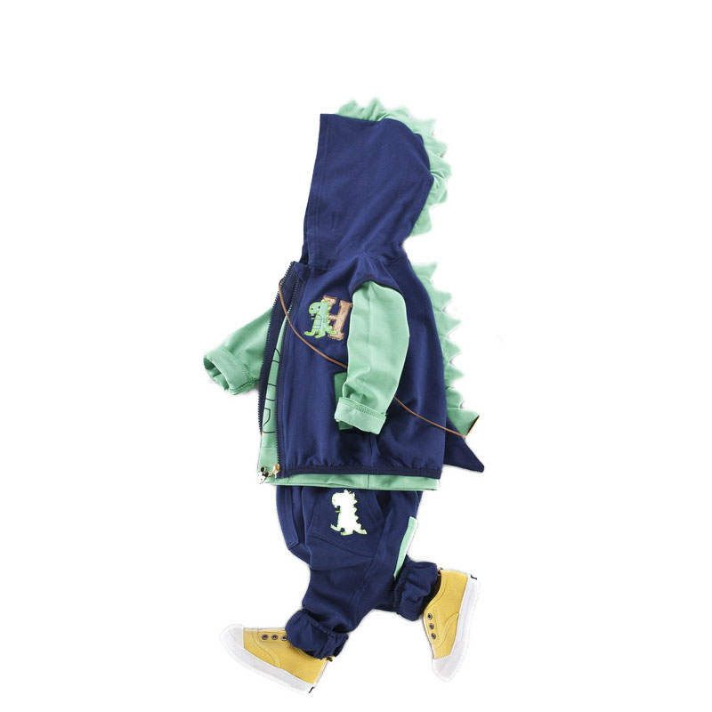 男宝宝帅气套装春秋装0-1-2-3岁韩版潮4小童洋气纯棉儿童时尚个性