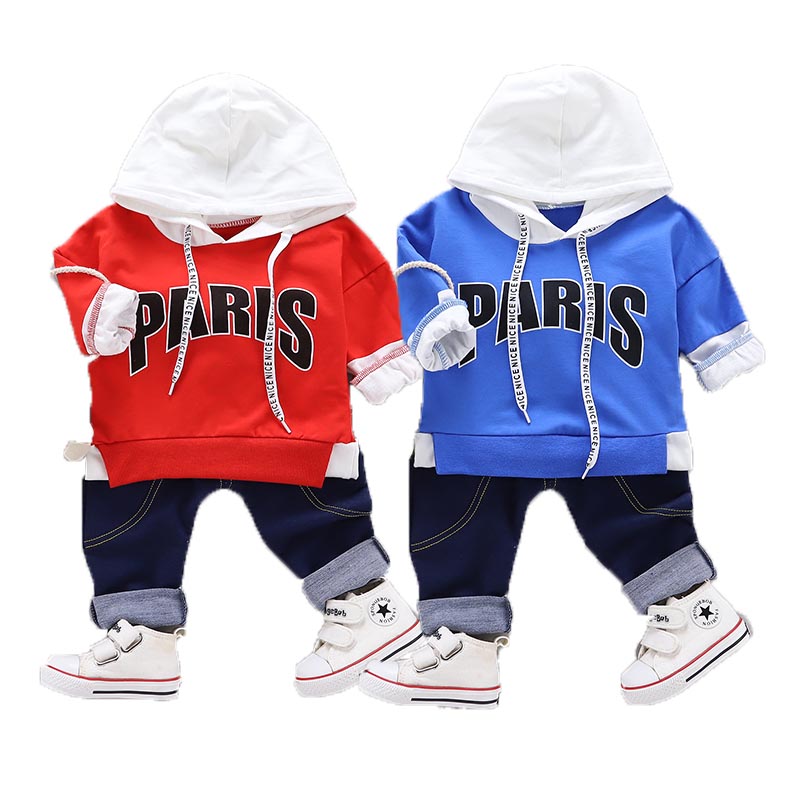 童装男童秋装时髦套装1-3-5岁宝宝帅气韩版运动长袖T卫衣牛仔裤潮