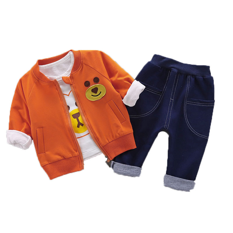宝宝秋装套装男0一1-2-3岁婴儿衣服时尚潮衣2018新款韩版儿童外套