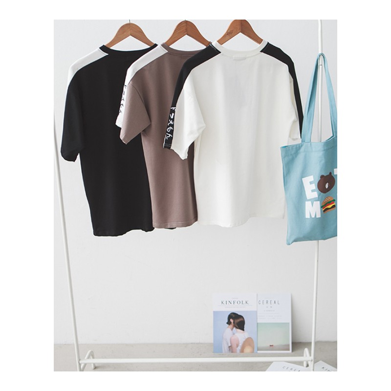 短袖男情侣装2018夏装新款T恤大码宽松韩版潮流青少年学生bf衣服