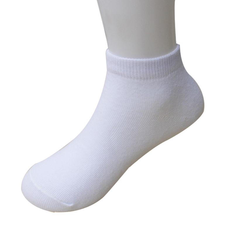 春秋夏白色学生袜子纯棉男童中筒袜学生袜儿童运动袜纯白女童船袜