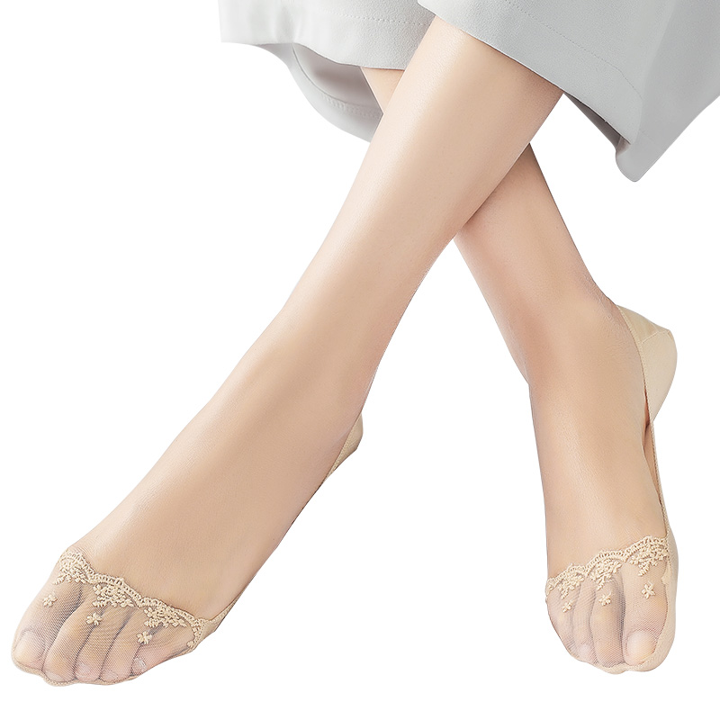 船袜女蕾丝袜子纯棉浅口隐形袜夏季薄款硅胶防滑韩国可爱短袜夏天