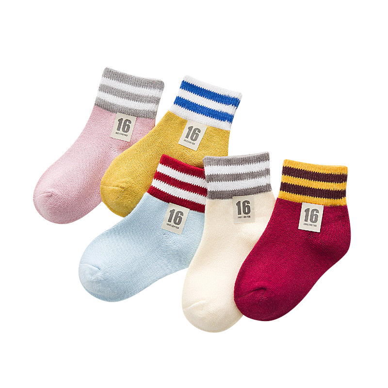 儿童袜子纯棉春秋男童女童宝宝小孩中筒袜秋冬1-3-5-7-9-10-12岁
