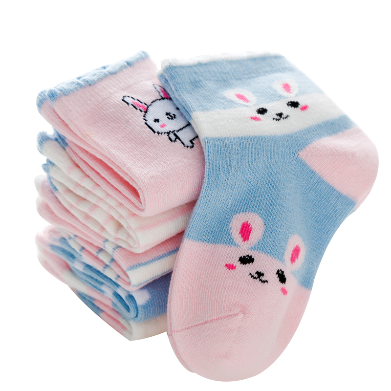 春秋薄款纯棉宝宝儿童袜子男童女童0-1-3-5-7岁9冬季婴儿中筒棉袜