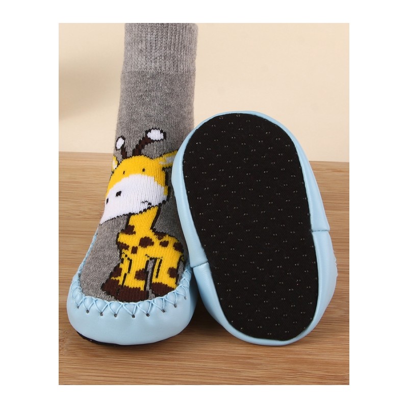 0-6-12个月婴儿鞋袜宝宝学步袜儿童地板袜防滑春1岁软底秋冬厚底