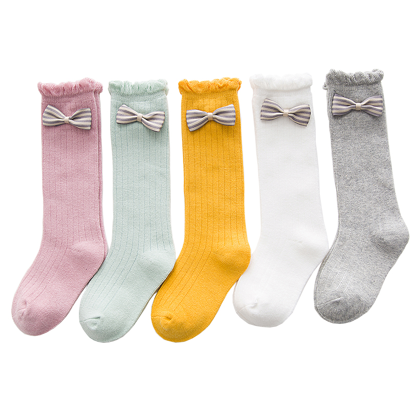 纯棉儿童堆堆袜春秋季女童高筒袜1-3-5-7-9宝宝长筒袜女孩公主袜