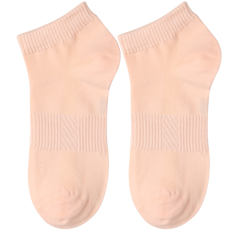8双女士短筒运动袜精梳棉打造纯棉女士跑步袜短袜带透气网眼女袜
