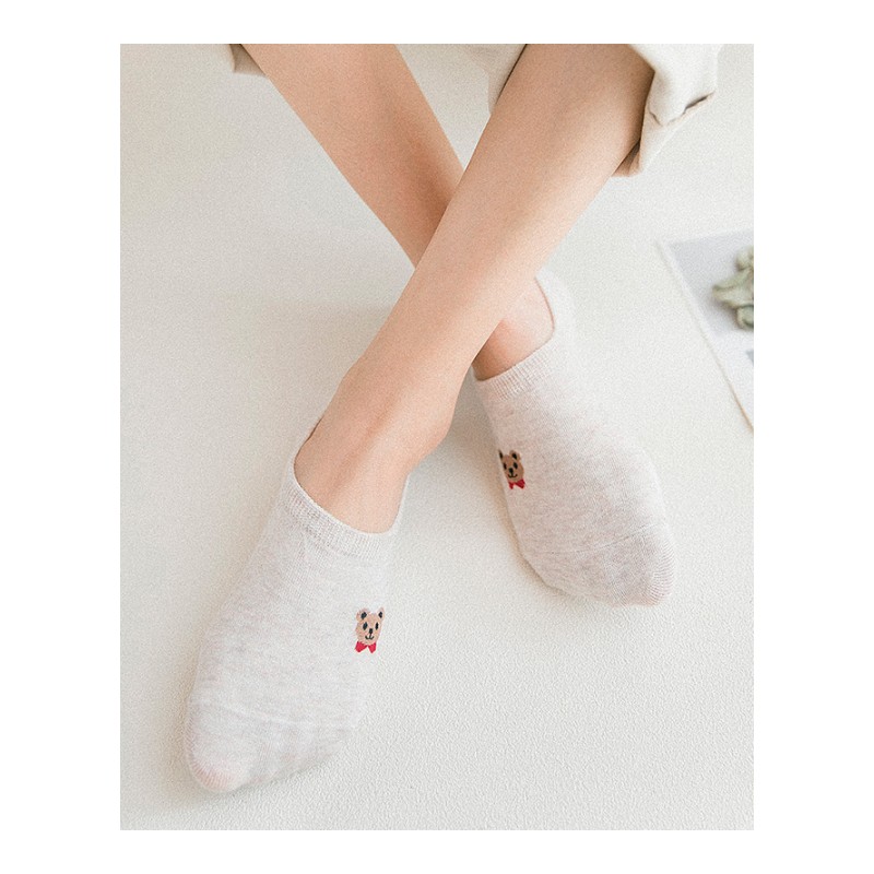 袜子女船袜隐形袜浅口夏季薄款纯棉全棉韩国可爱低帮短袜硅胶防滑