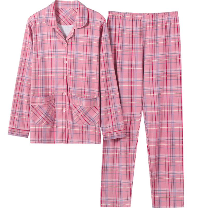 春秋季妈妈睡衣女纯棉长袖中年中老年人薄款女士加大码夏季家居服