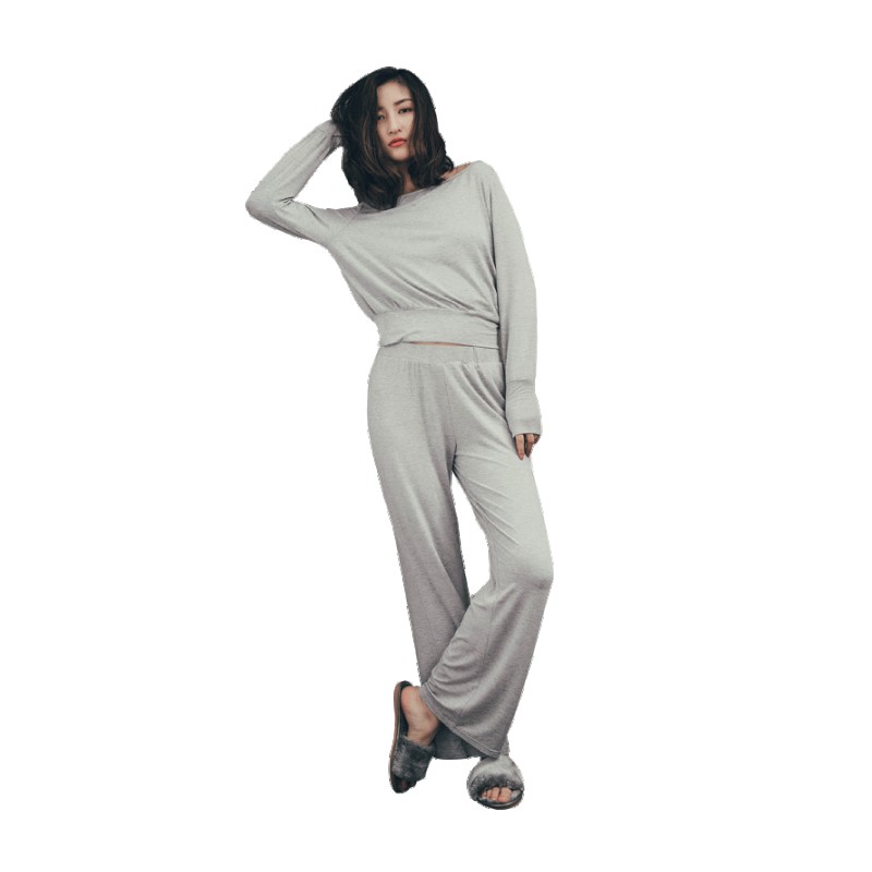 睡衣女可外穿秋冬季长袖短裤两件套宽松休闲韩版薄款家居服套装女