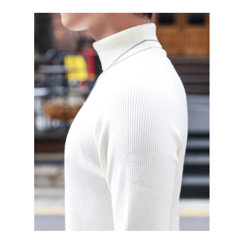 亚木2018新品春秋款男长袖毛衣 韩版潮流简约休闲纯棉高领学生上衣服新款