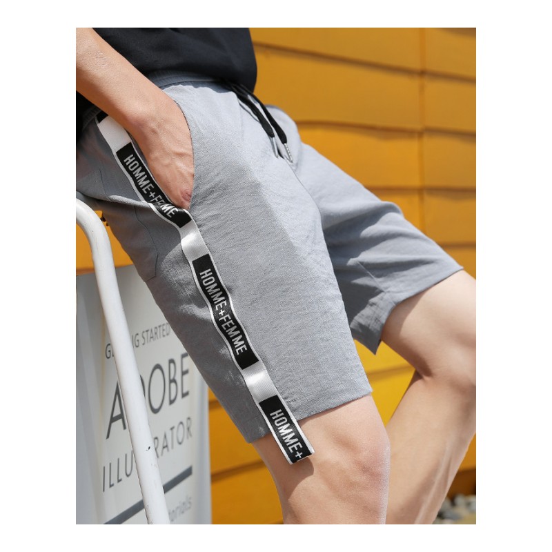 亚木2018夏季新款夏天五分运动裤 男士韩版潮流短裤休闲裤男生5分裤新款