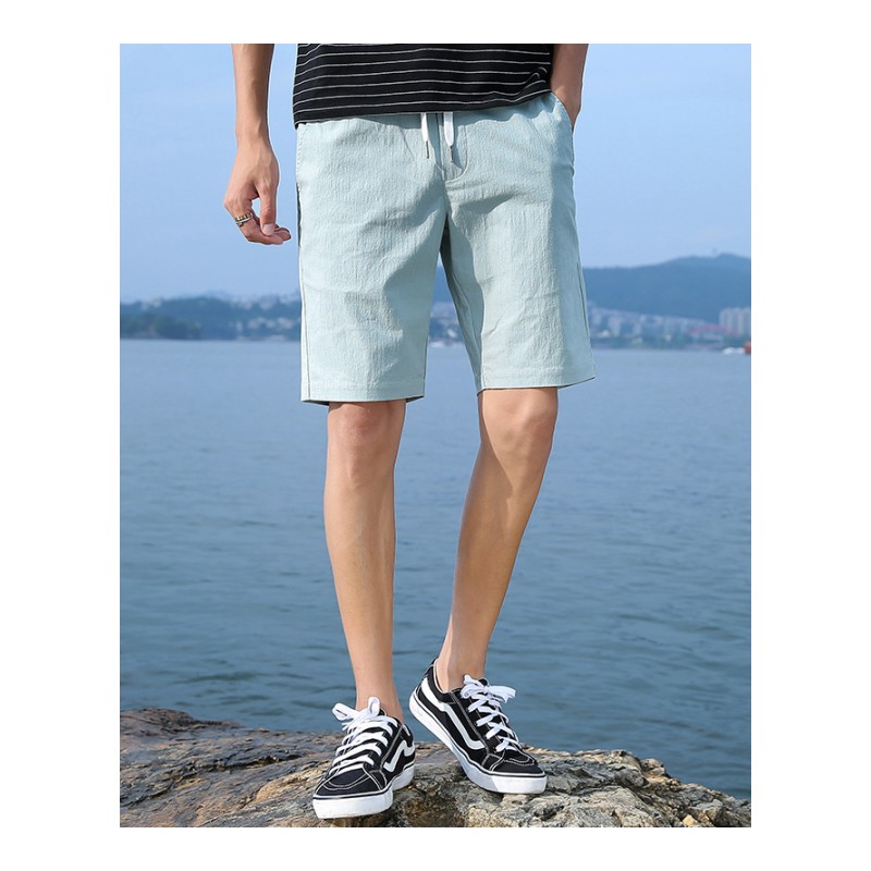 亚木2018夏季新款男士五分运动短裤夏天韩版短裤男纯色潮流休闲裤子男新款