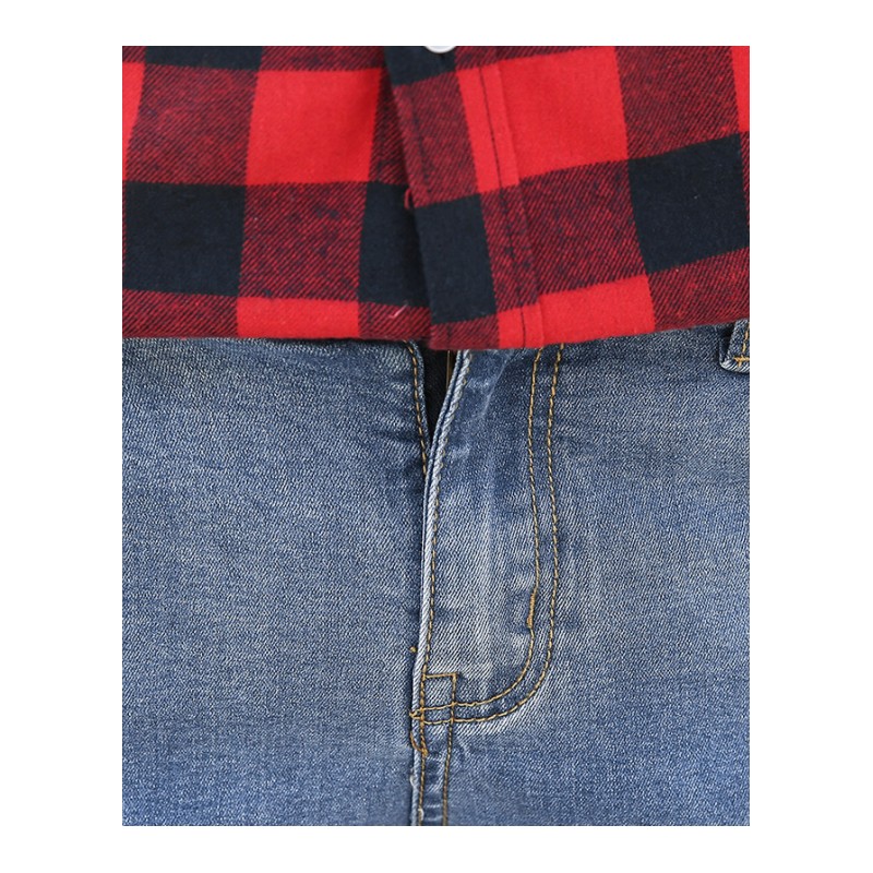 亚木夏季新品牛仔长裤韩版潮流秋装男士条纹青年修身学生透气运动裤子新款