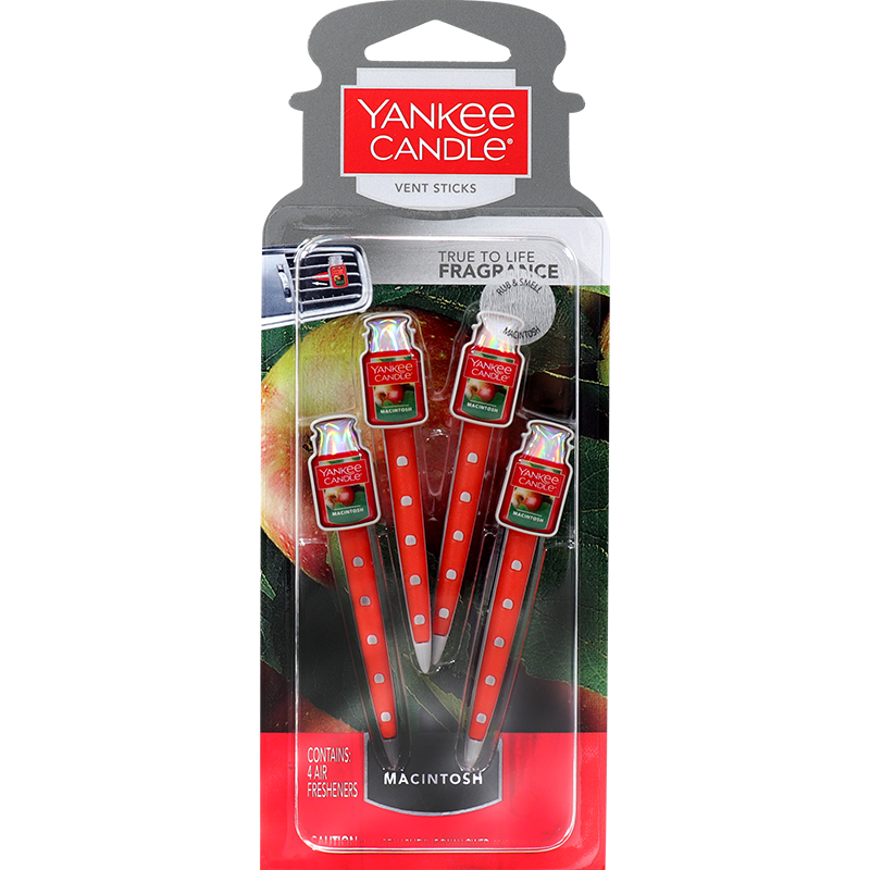 YankeeCandle扬基美国进口汽车香水 车载车用出风口香水 汽车用品摆件芳香夹 麦金士苹果