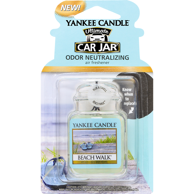 Yankee Candle扬基汽车香氛挂件车用固体香膏车载香水香薰 汽车用品摆件香氛挂瓶 漫步沙滩