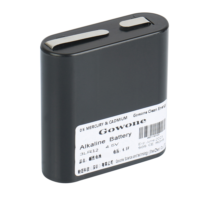 Gowone购旺 无汞环保碱性电池出口简装 3LR12 仪表矿灯电池 4.5V 2节