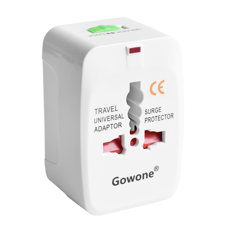 Gowone购旺 全球通电源插座转换器 出国旅行多功能转换插头 英美澳日欧国标转多用孔GT070