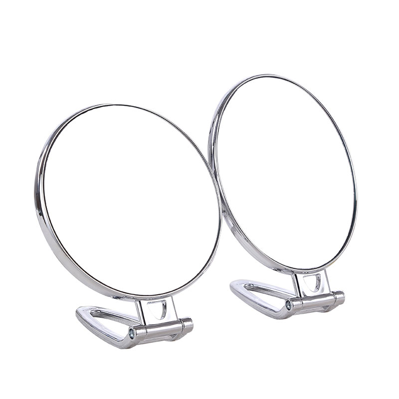 北欧双面台式化妆镜手柄镜子便携折叠壁挂镜高清带放大美容镜简约现代镜子