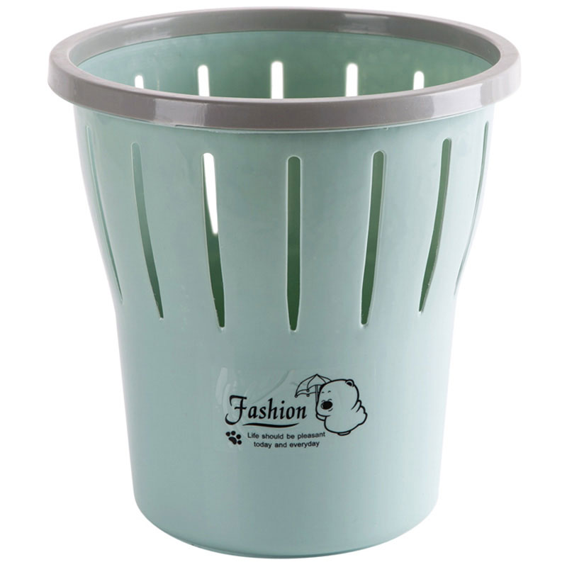 简约北欧塑料镂空压圈垃圾桶卫生间厕所无盖垃圾篓家用客厅厨房大号纸篓垃圾筒清洁工具清洁用品