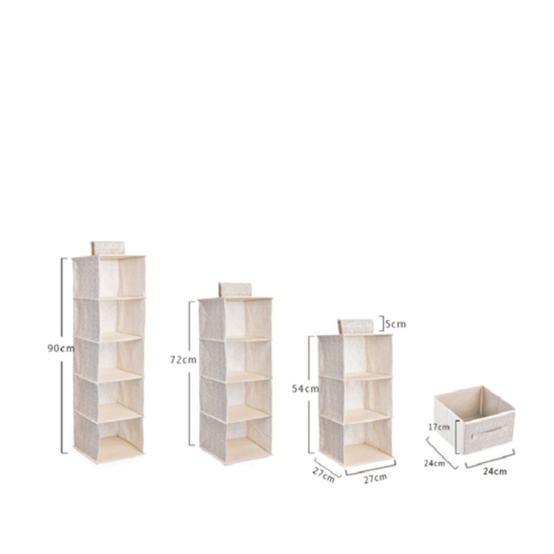 趣涉家居衣柜悬挂式布艺收纳挂袋宿舍收纳袋 悬挂式衣物多层盒储物袋床头 家居家用收纳用品收纳包创意简约