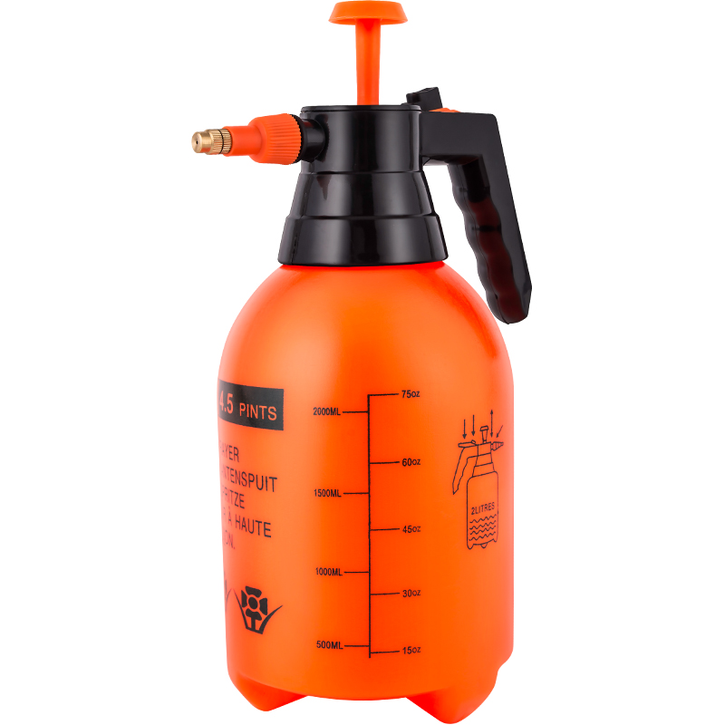气压式喷雾器瓶喷壶浇水壶洒水壶浇花喷壶消毒园艺家用多功能2L3L大容量加厚 2L橘色喷壶
