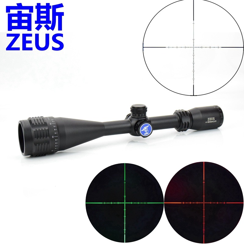 宙斯ZEUS4-16X50专业玩家分化瞄j镜带锁定带红绿灯高抗震高清晰光学板球秃子中握瞄准器