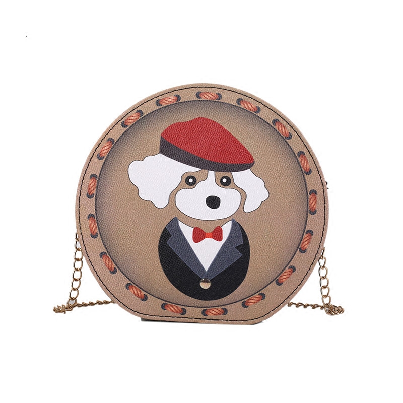 赢夫人(mrswin)手提包卡通包少女包包女斜挎包铆钉2018新款链条包斜