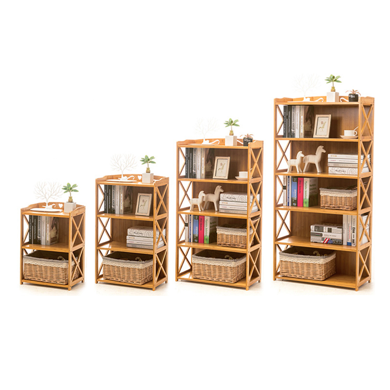 别颖书架书柜简易 简约现代 单个实木竹子自由组合置物架学生儿童书房