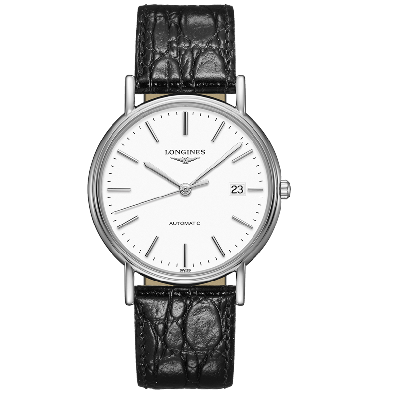 浪琴(LONGINES)瑰丽系列 自动机械 运动 休闲 男士手表 简约 大气 皮质 男表L4.921.4.12.2