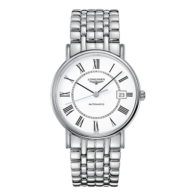 浪琴(Longines) 瑞士手表 瑰丽系列 经典罗马文字刻度 自动机械 时尚 钢带 男士腕表L4.821.4.11.6