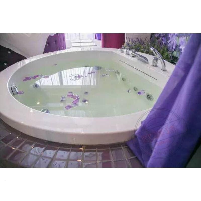 浴缸圆形嵌入式情侣浴池恒温泡泡双人按摩浴缸1.2米-2米波迷娜BOMINA