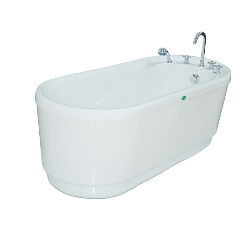小户型独立式亚克力五件套浴缸家用保温小浴缸1.31.51.65米波迷娜BOMINA