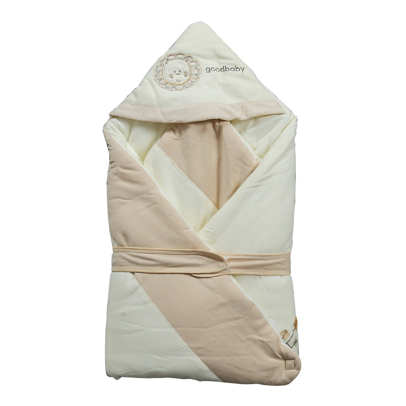 月亮船新生儿包被纯棉四季可用婴儿抱被秋冬抱毯加厚款被子襁褓巾