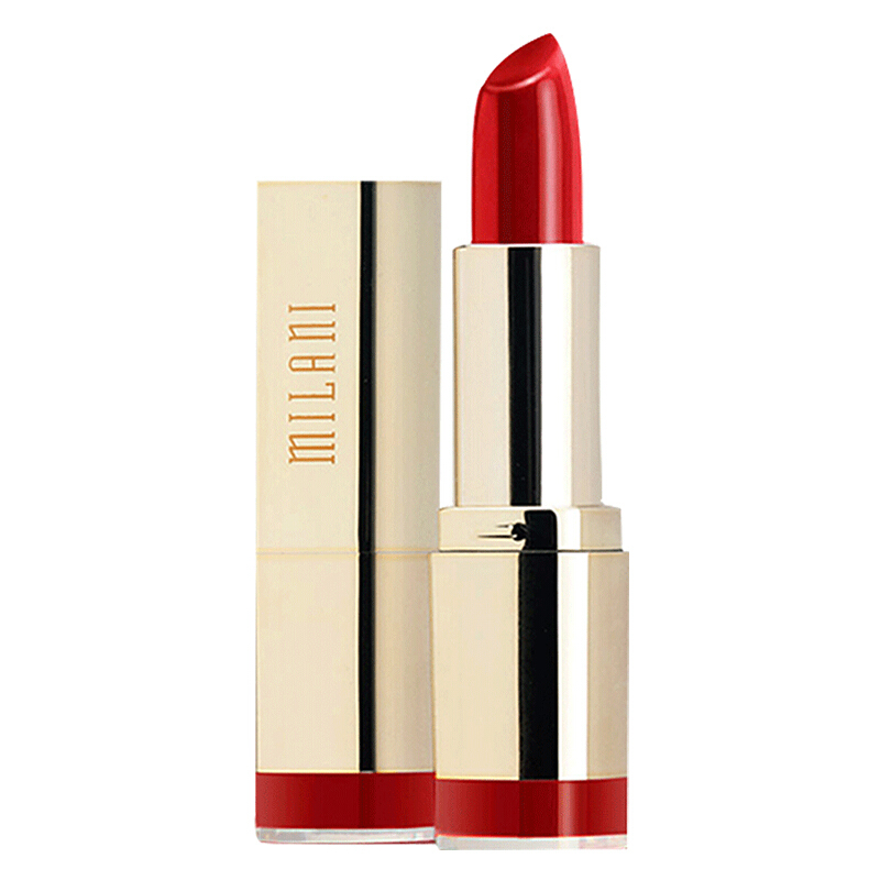 MILANI 超显色滋润持久口红唇膏(奶油系列)小金管 #67自信红Matte Confident 3.97g 美国进口