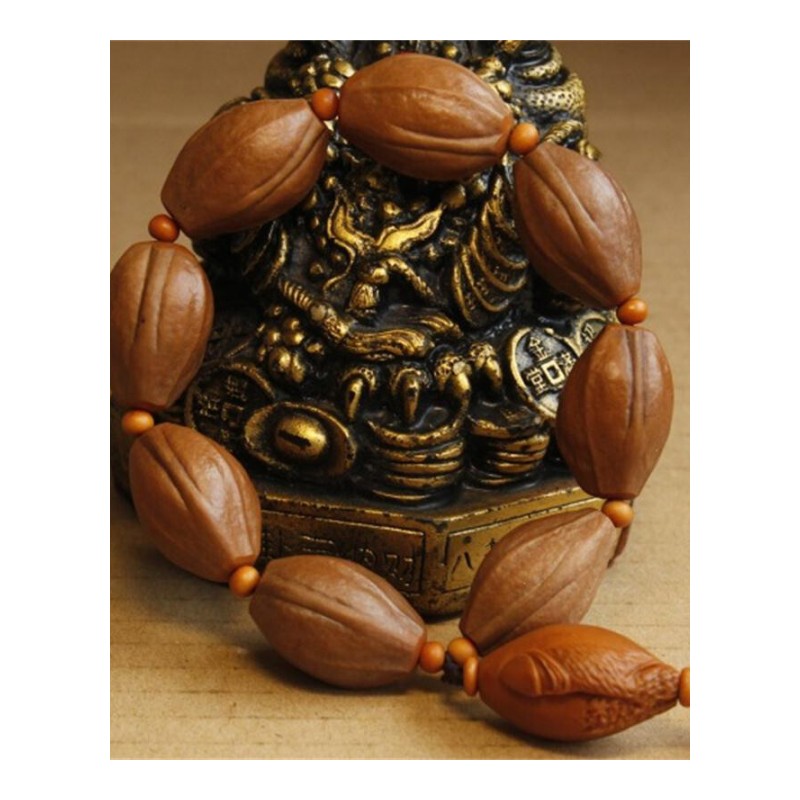 思芙美橄榄核刻生命源手串 橄榄胡 生命缘手链 文玩升职加薪 图片色