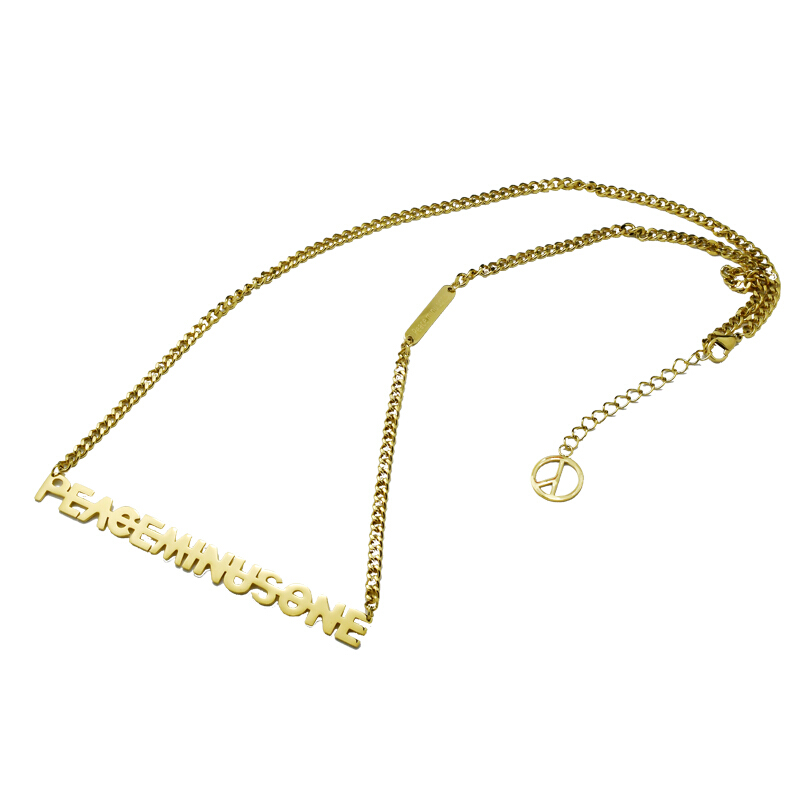 韩版明星gd权志龙bigbang同款peaceminusone学生应援钛钢项链潮女