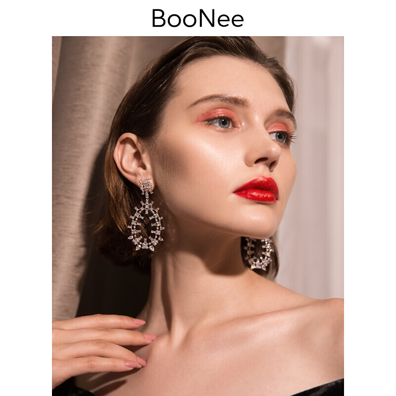 e 欧美夸张耳环女 时尚潮人圈圈耳钉 气质韩国个性简约耳饰 时尚耳环