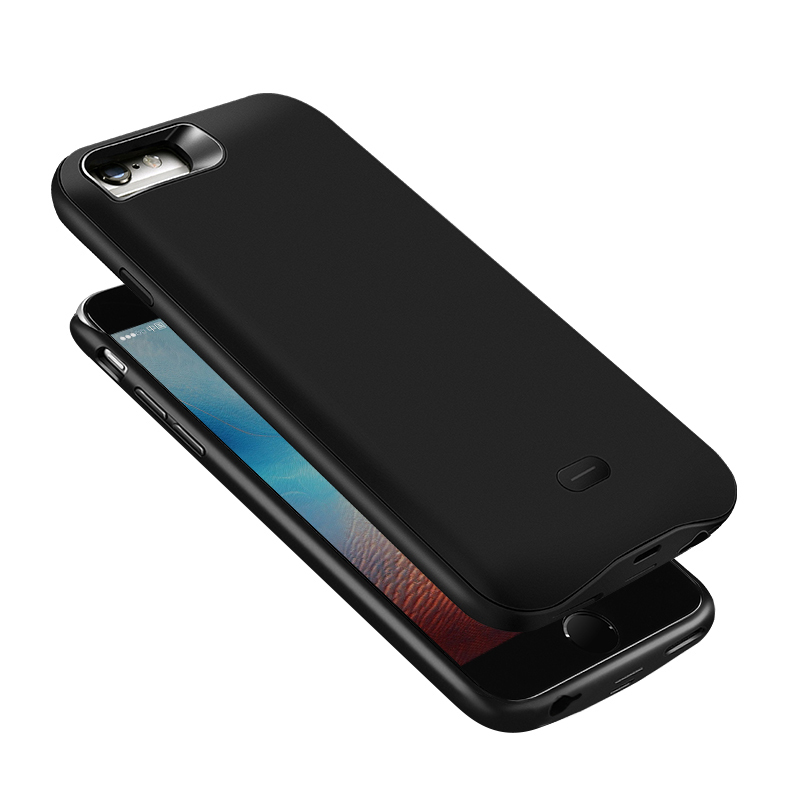 HIGE/苹果iphone6p/6sp背夹电池移动电源 大容量充电宝+手机壳二合一 3800毫安 5.5英寸 黑色