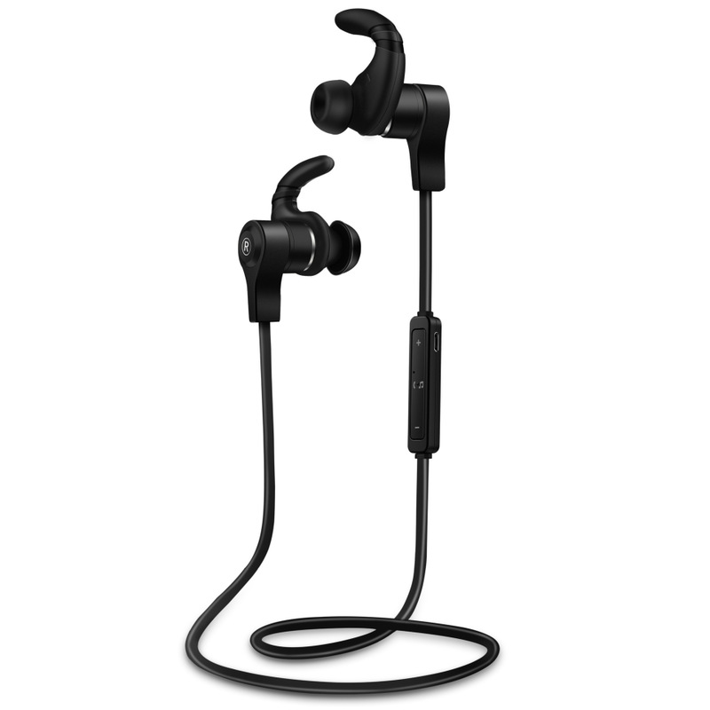 HIGE/2018新款无线蓝牙耳机4.1 立体声入耳式运动型 音质好支持通话功能 适用于蓝牙连接通用 黑色