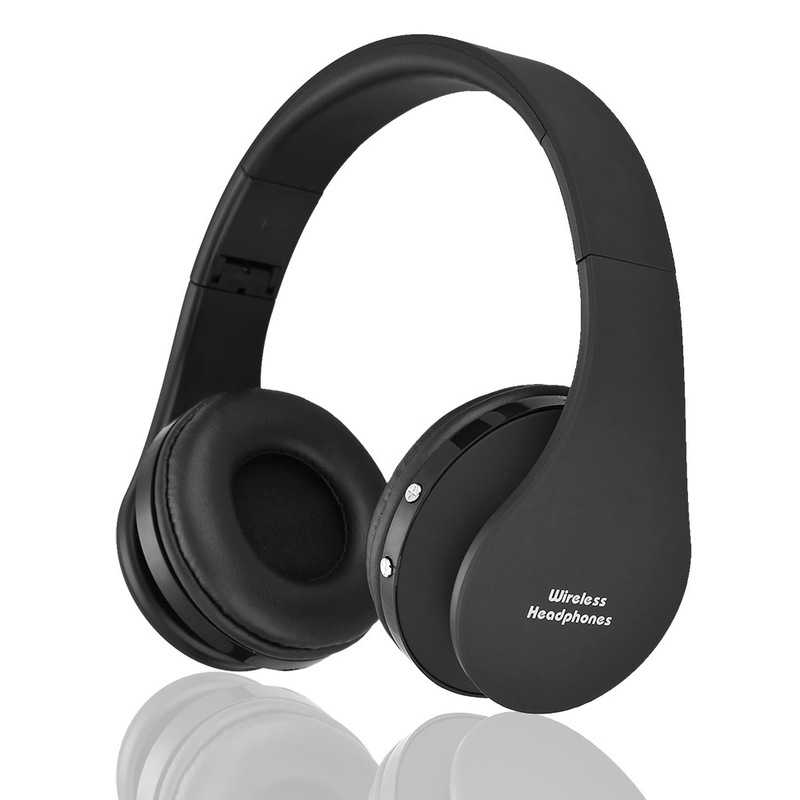 HIGE/头戴式无线运动蓝牙耳机 支持音乐 立体声可折叠式耳机 适用于蓝牙连接通用 黑色