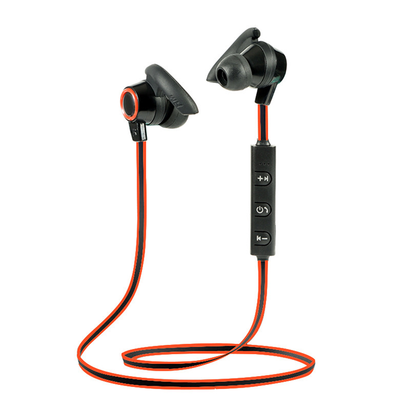 HIGE/XT-1运动无线蓝牙耳机4.1 入耳式小牛角耳塞立体声耳机 支持通话功能,支持音乐 红色