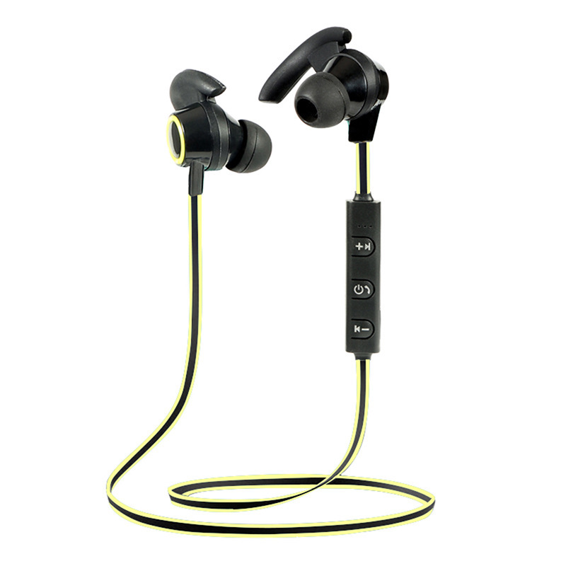 HIGE/XT-1运动无线蓝牙耳机4.1 入耳式小牛角耳塞立体声耳机 支持通话功能,支持音乐 黄色