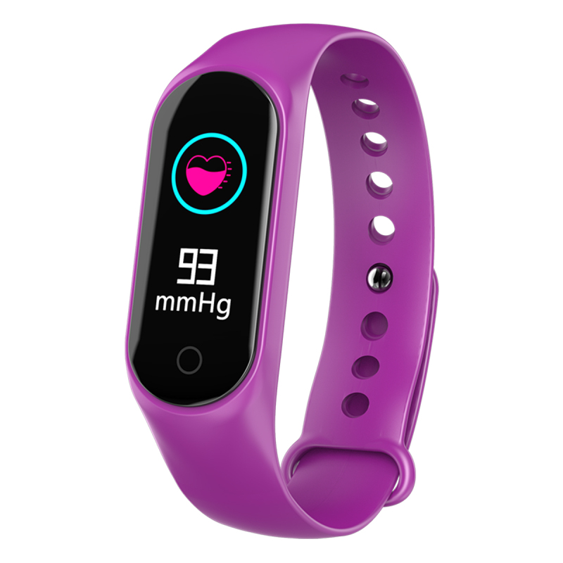 HIGE/苹果安卓无线蓝牙智能手表 24小时血压心率监测 户外运动防水款 来电信息提醒 紫色