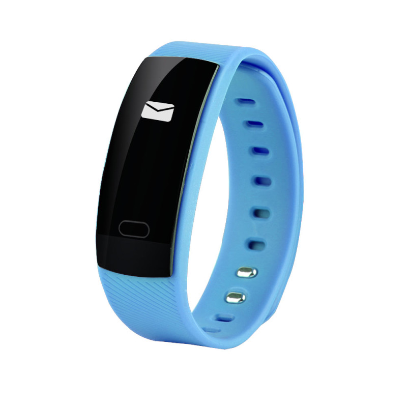 HIGE/心率血压器APP控制 智能无线蓝牙3D触控屏运动手环男女腕带防水手表 来电闹钟微信QQ信息提醒 素蓝色