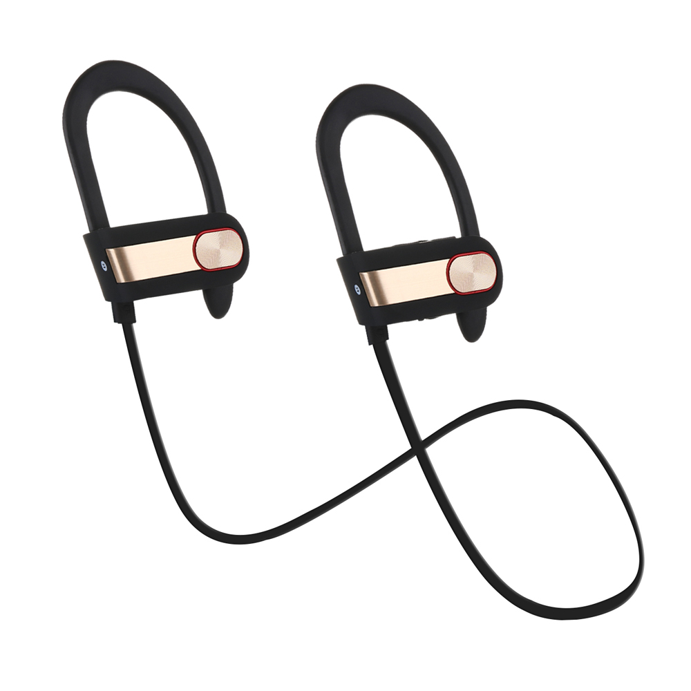 HIGE/Q7专业运动蓝牙耳机 挂耳式运动智能一拖二蓝牙耳机 高清音质稳定连接 金色
