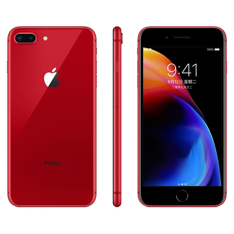 Apple/苹果 iPhone8 Plus 手机 红色特别版 全网通 64GB NFC 指纹识别支付 移动联通电信4G智能手机 吃鸡神器 无线充电